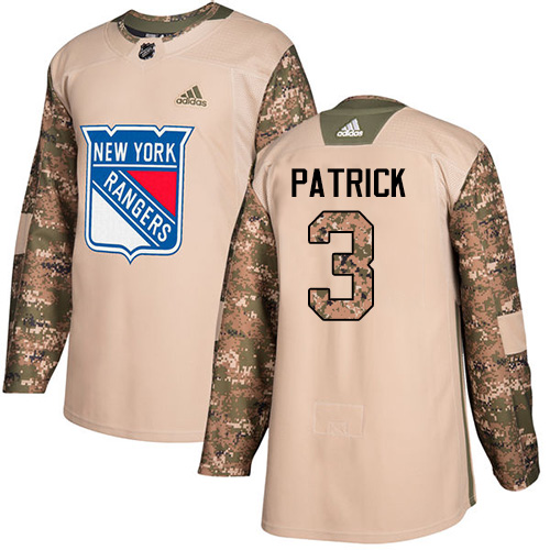Adidas Rangers #3 James Patrick Camo Authentic Veterans Day Stitched NHL Jersey - Click Image to Close
